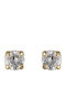 Gold Studs Kids Earrings with Stones 14K