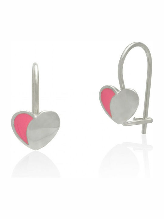 Bijou Box Hypoallergenic Silver Pendants Kids Earrings Hearts