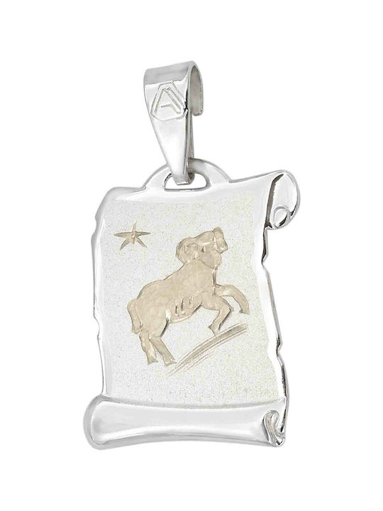 Kinder-Motive Tierkreiszeichen aus Weißgold 9K