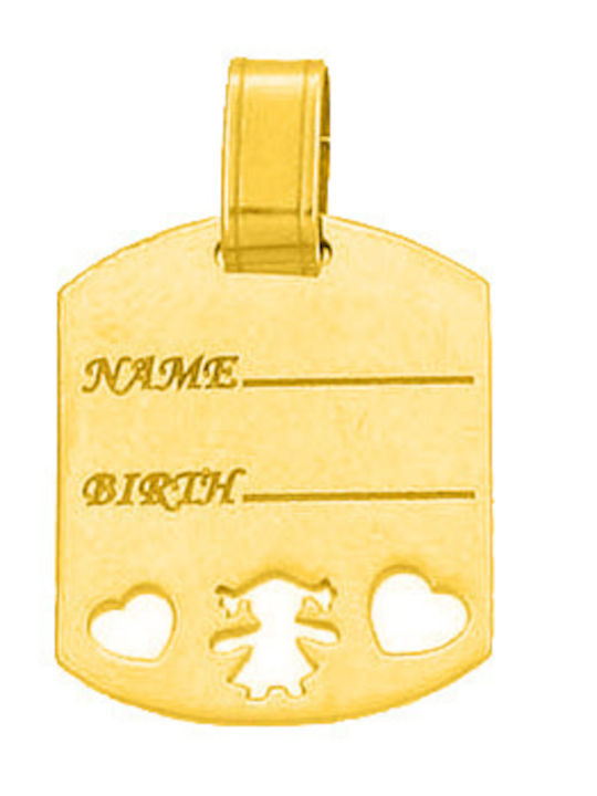 Kids Pendant Gold 9K Kids Pendant Gold 9K