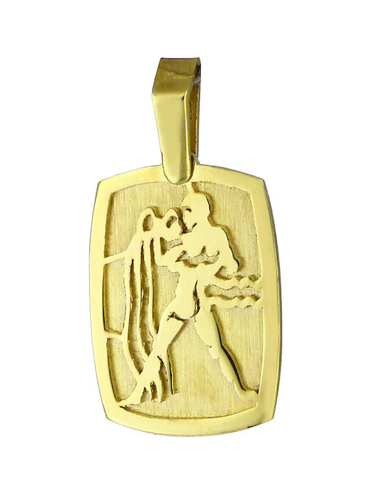 Gold Zodiac Sign Kids Pendant 14K P-2732