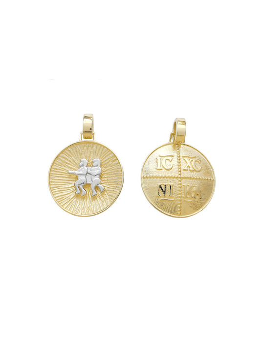 Gold Zodiac Sign Kids Pendant 14K 23640012