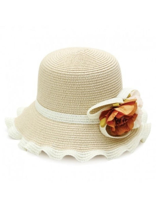 Γυναικείο Ψάθινο Καπέλο Μπεζ