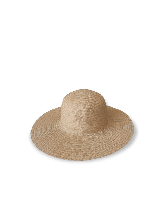 Γυναικείο Ψάθινο Καπέλο Floppy Μπεζ