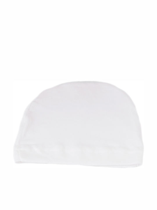 Kids Beanie Fabric White for Newborn