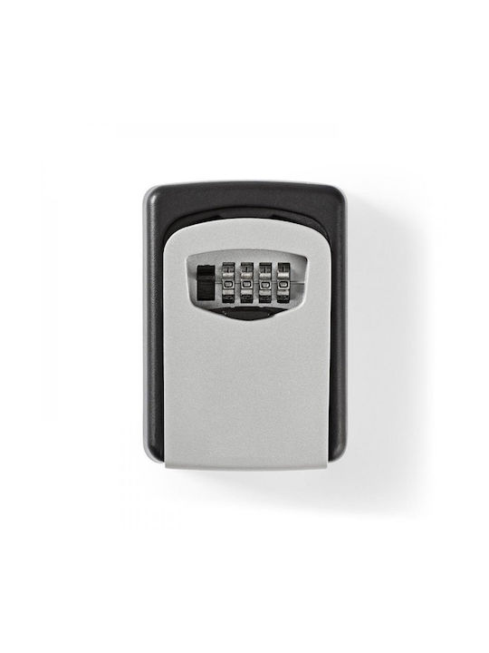 Wall-Mounted Combination Key Holder Metallic with Combination Dial 11.5x4x11.5cm