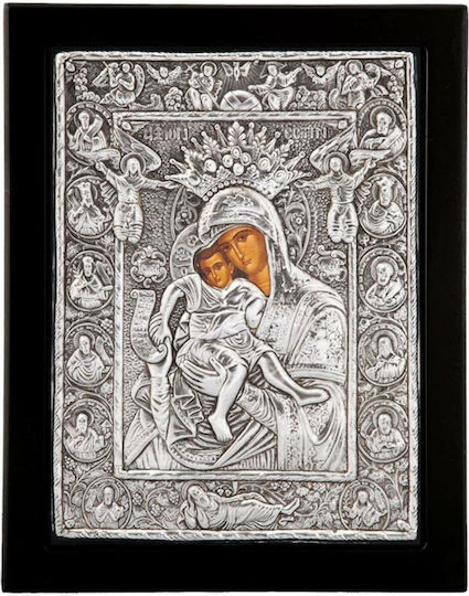 Εικόνα Άξιον Εστί Ασημένια 18x23εκ.