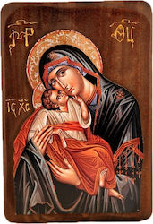 IconsGR Maica Domnului Cu Pruncul Lemn 18x28cm