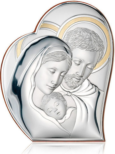 Valenti Saint Icon Virgin Mary Holding the Infant Silver 9x11cm