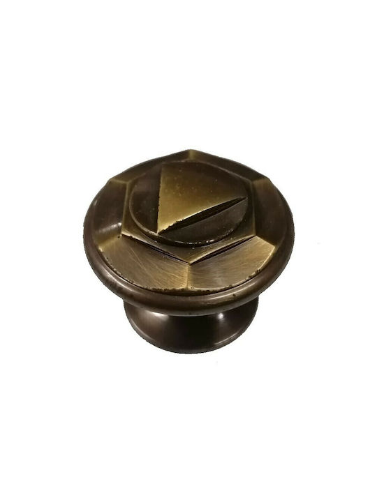 Knopf Möbelgriff aus Metallisch in Bronze Farbe Ø35mm Τ00035 1Stück