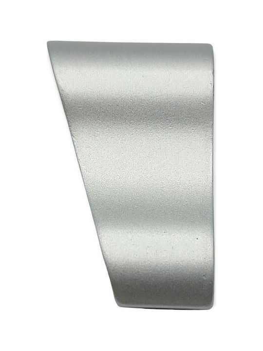 Pamar Knopf Möbelgriff Bündiger Griff aus Metallisch & Zamak in Silber Farbe 42mm (Zentrenabstand 16mm) 0643-016-10C1 1Stück