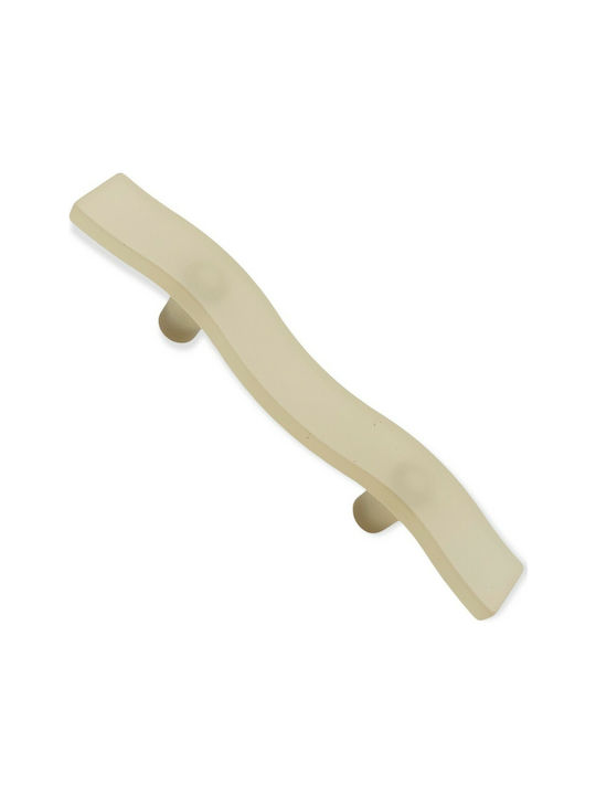 Children's Handle Furniture made of Plastic in White Color 125mm (Center Distance 64mm) 0794-064-LEF1 1pcs