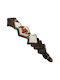 Antik Handgriff Möbelgriff aus Porzellan & Metallisch & Zamak in Kupfer Farbe 187mm (Zentrenabstand 160mm) 7811-FAB-009 1Stück