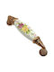 Antique Handle Furniture made of Porcelain & Metallic & Zamak in Copper Color 112mm (Center Distance 96mm) 7788-AB-022 1pcs
