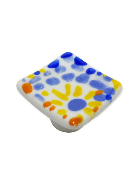 Knob Furniture made of Porcelain in Multicolour Color 9100-000-XEIR 1pcs