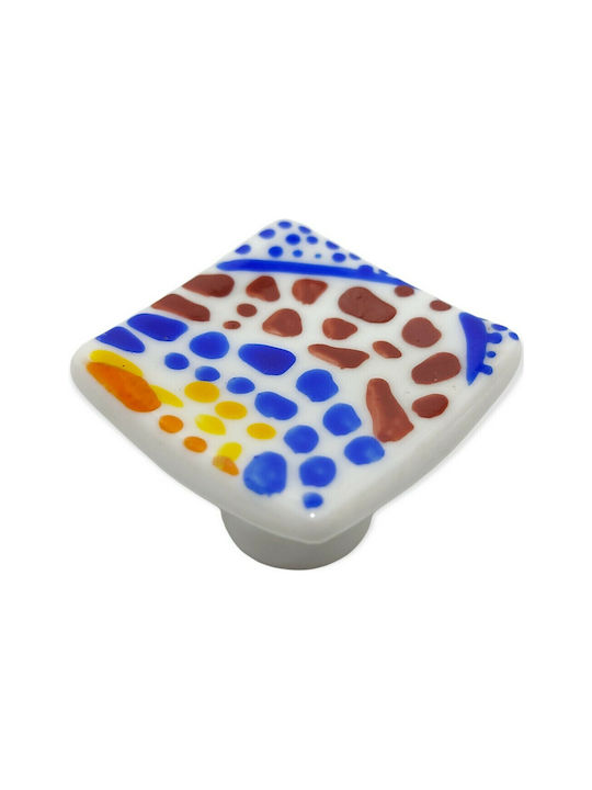 Knob Furniture made of Porcelain in Multicolour Color 9098-000-XEIR 1pcs