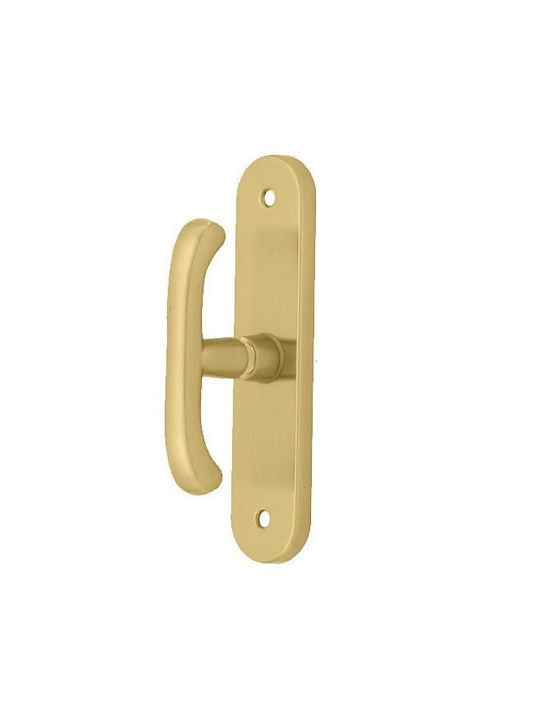 Finetto Verriegelung Fenstergriff mit Platte Gold 124-1089###NIK