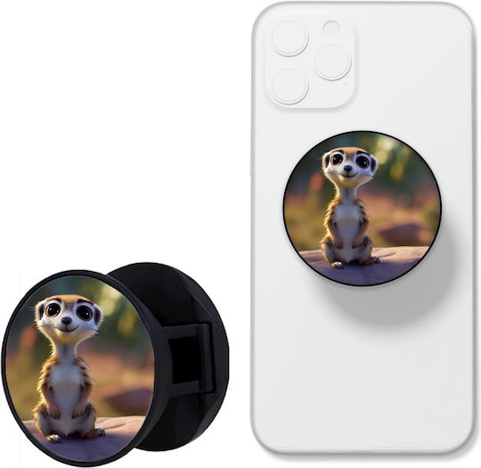 Phoneclub Pop Socket for Mobile Phone Grip Stant Ring Brown