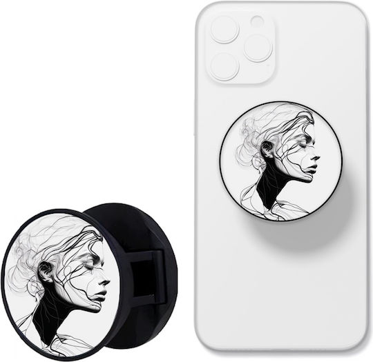Phoneclub Pop Socket for Mobile Phone Grip Stant Ring White