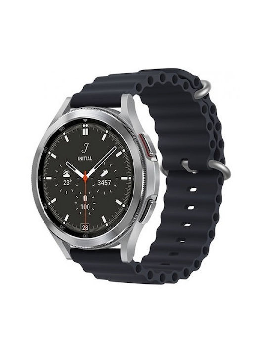 Galaxy Watch3 45mm Λουράκι Σιλικόνης Μαύρο (Mi WatchHonor GS ProAmazfit GTR 47mm)