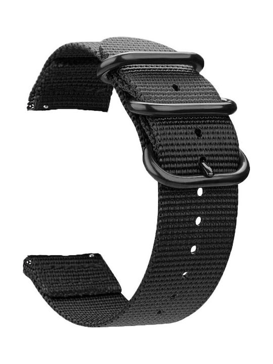 Riemen aus Stoff Schwarz 22mm