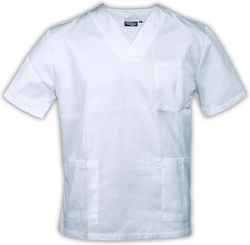Fageo Unisex Bluză medicală Alb Fageo Unisex Bluză medicală Alb