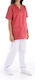 Medizinische Bluse Rosa aus Baumwolle und Polyester