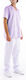 Men's Lilac Medical Blouse Cotton and Polyester