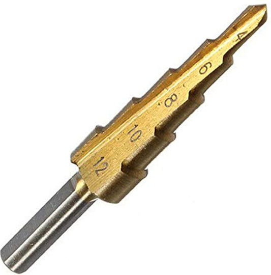 Conical Drill HSS Titanium with Triangular Shank for Metal και Wood