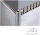 Silbernes Aluminium-Fliesenprofil 250 cm