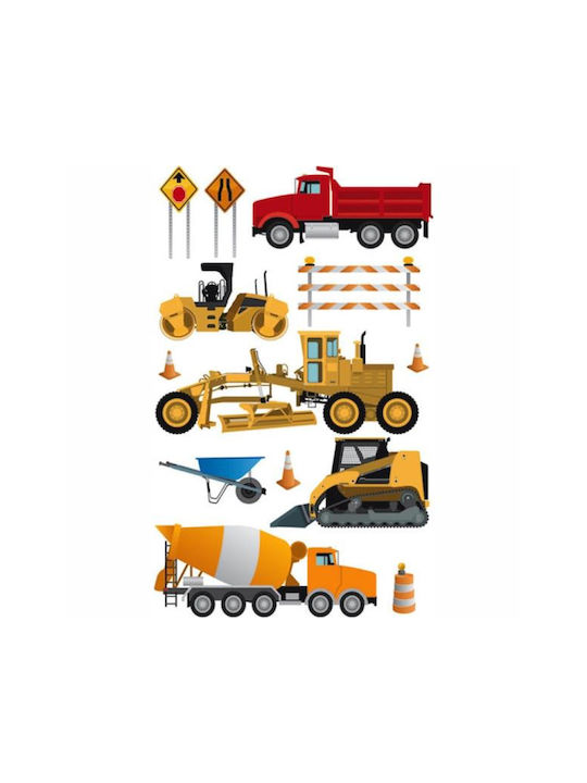 bsb Autocolant Decorativ pentru Copii Perete Trucks 8x12.5buc