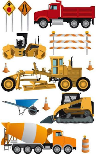 bsb Kinder Wandsticker Wand Trucks 8x12.5cm