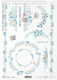 Next Christmas Flower Rice Paper Decoupage 3pcs