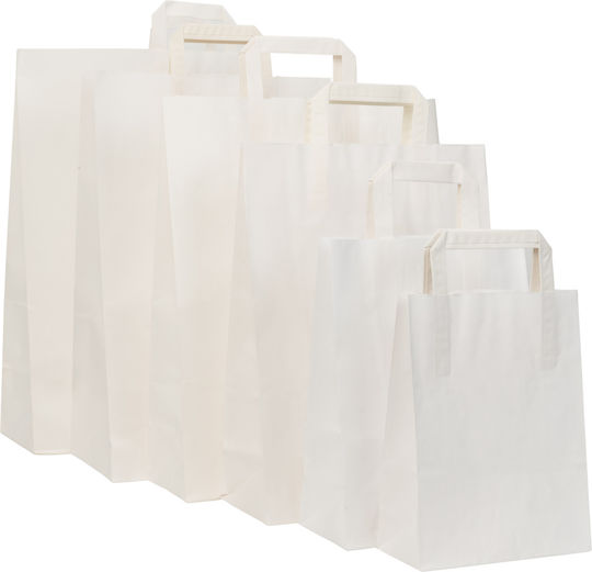 Paper Packaging Bags with Handle White 41x32x12cm 250pcs