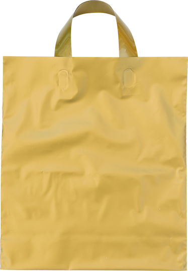 Plastic Packaging Bags with Handle Gold 50x38x6cm 20kg