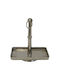 Metallic Dessert Tower Stand with 1 Tier Silver 21x13x23cm