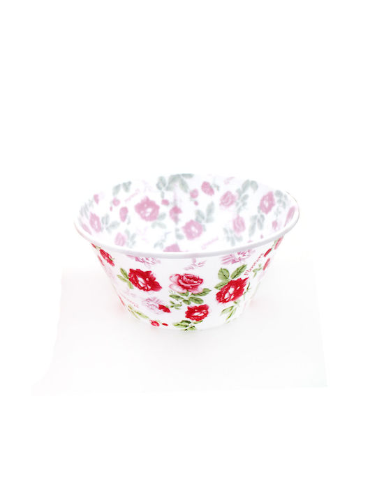 Plastic Salad Bowl Silver 20x20cm