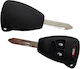 Car Key Shell with Blade with 3 Buttons for Chrysler