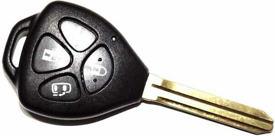 Car Key Shell with Blade with 4 Buttons Toy43 for Toyota