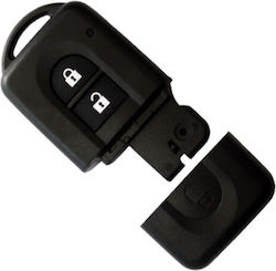 Car Key Shell with Blade with 2 Buttons for Smart / Nissan