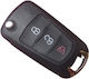 Foldable Car Key Shell with Blade with 3 Buttons for Hyundai / Kia