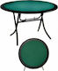 Masa de poker Metalic Pliabil Verde 120x120cm. 1buc