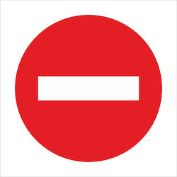 Fritzyart Sign Sticker "Prohibition of Entrance " 10x10cm