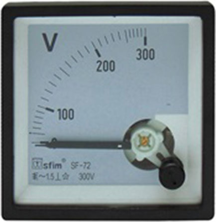 Spannungsmesser Elektrische Messgeräte 72x72 0-300V Sf-72 Sfm 72x72 0-300V Analog Elektrischer Messgeräte Anzeigetyp Monofasisch 72X72