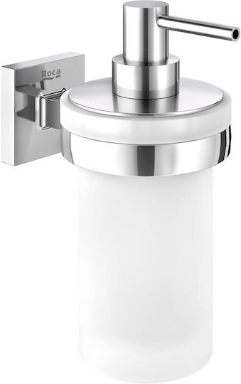 Roca Wall Mounted Glass Silver Dispenser 300ml