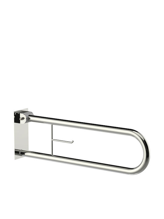 Reclining Inox Bathroom Grab Bar for Persons with Disabilities 73cm Silver