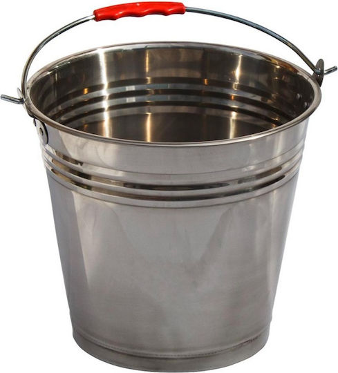 Eimer Edelstahl Kapazität 14Es Silber