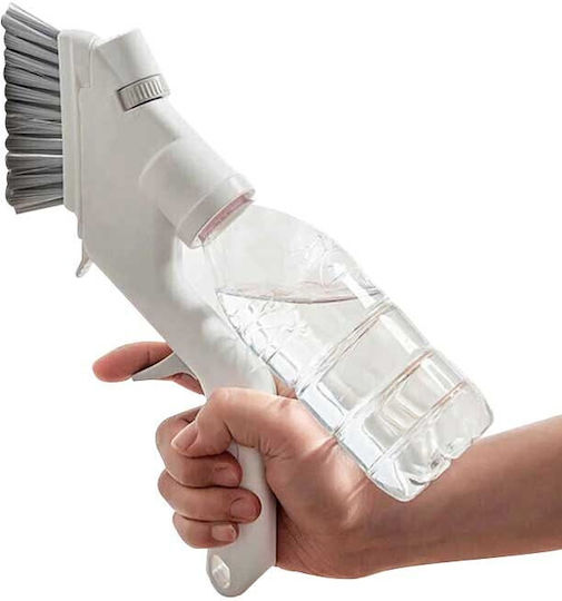 Plastic Cleaning Brush with Handle White