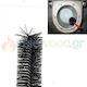 Metallic Cleaning Brush with Handle Black