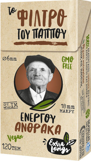 Του Παππού Long Slim Ενεργού Άνθρακα 120 Φιλτράκια 40τμχ